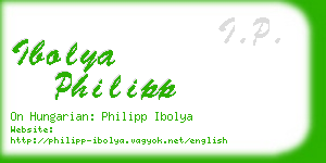 ibolya philipp business card